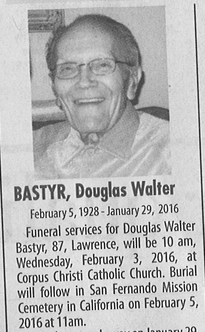 Adytum on High: Douglas Walter Bastyr 2/5/1928-1/29/2016