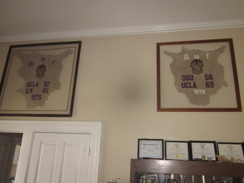 Old 1979 Sheepskin re-hung in the foyer