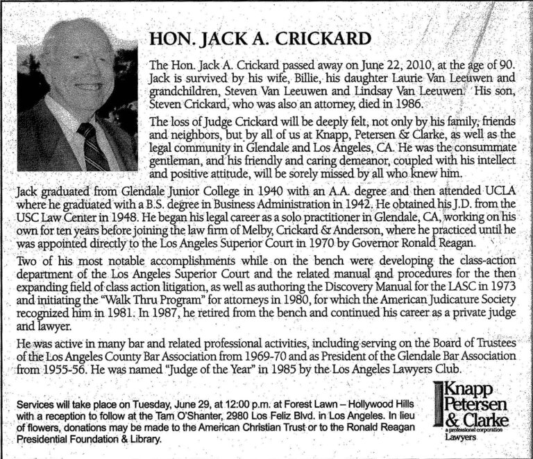 Jack Crickard memorial image