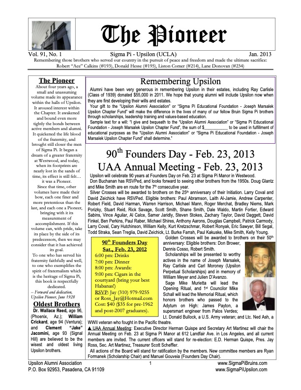 Pioneer Winter 2013 cover