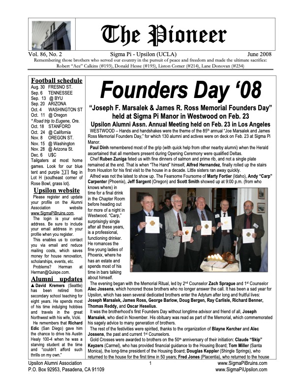 Pioneer Summer 2008 cover
