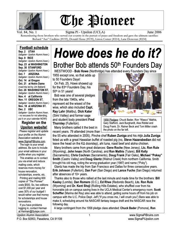 Pioneer Summer 2006 cover