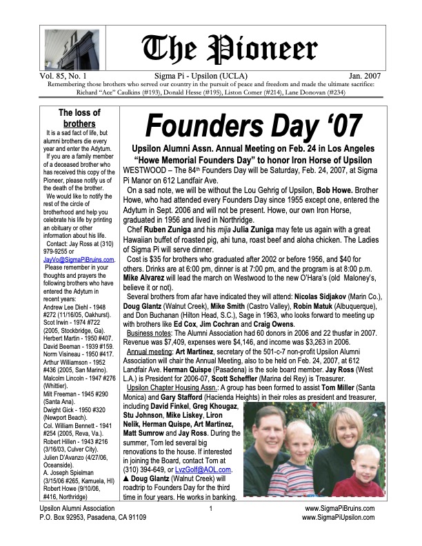Pioneer Winter 2007 cover