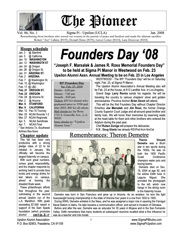 Pioneer Winter 2008 cover