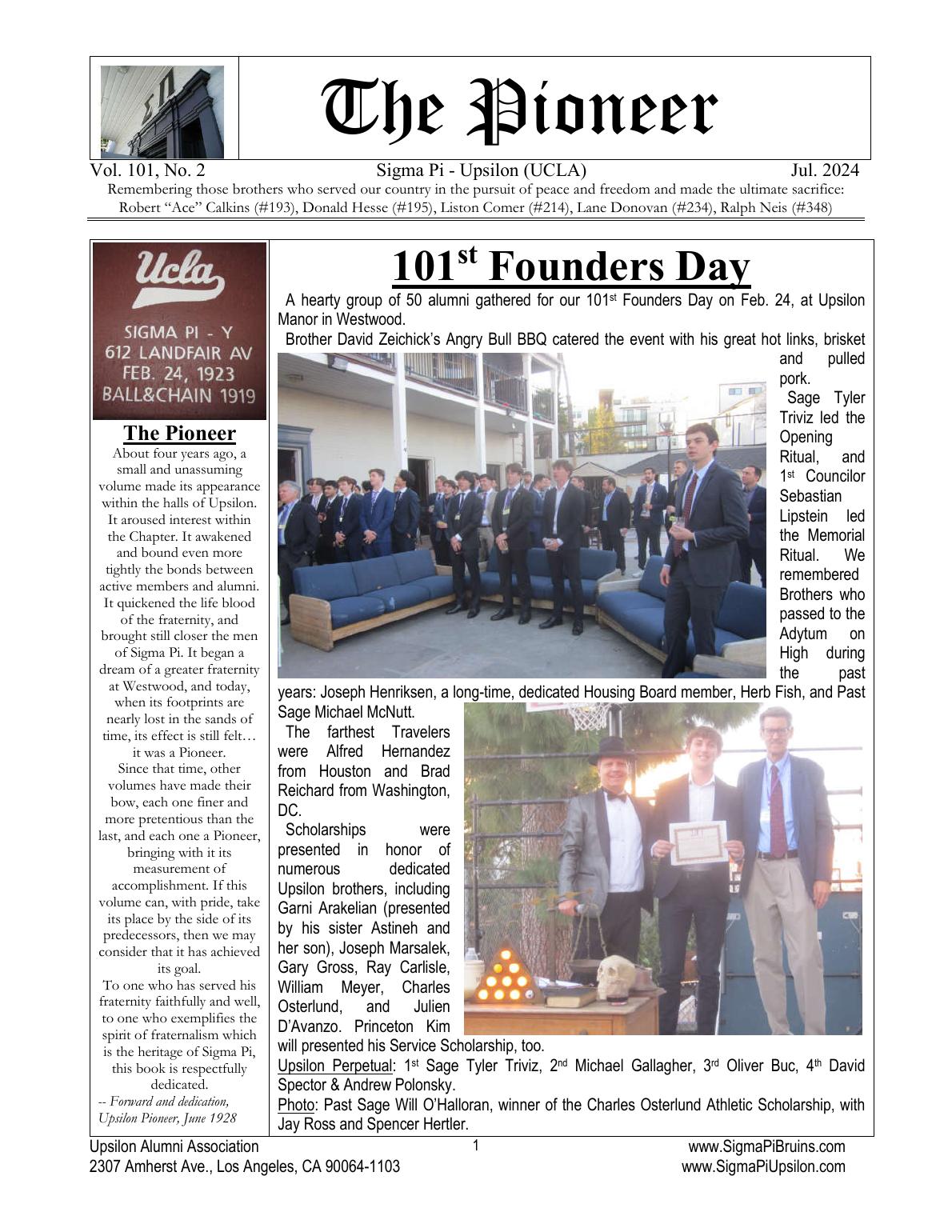 Pioneer Summer 2024 cover