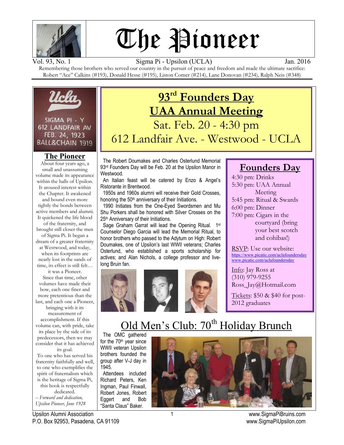 Pioneer Winter 2016 cover